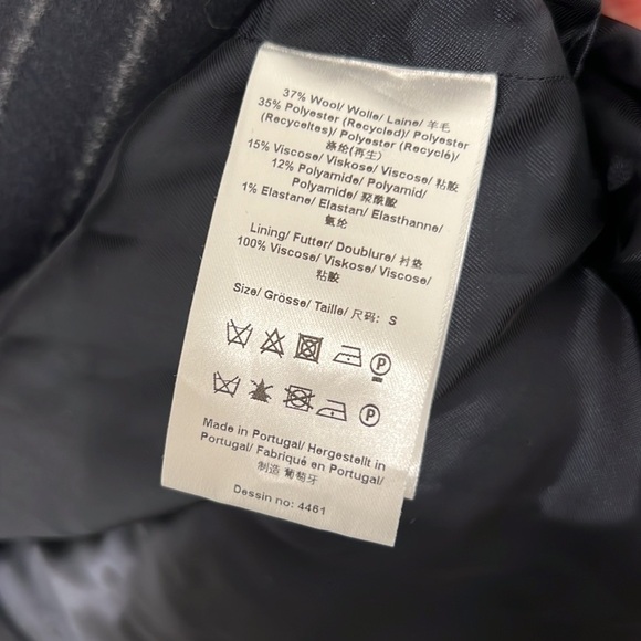 Baum Und Pferdgarten | NWT Darla Wool Blend Coat in Navy Pinstripe - Size Small - Picture 14 of 15